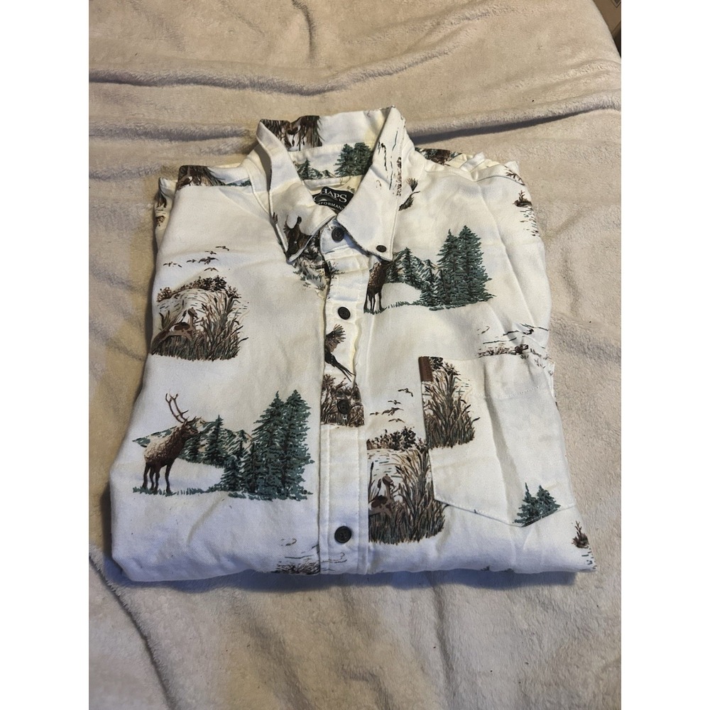 Chaps Performance Wildlife Long Sleeve Flannel 2XL